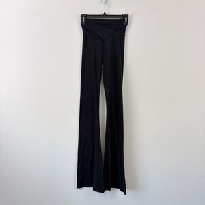 OFFLINE by Aerie Real Me Crossover Flare Leggings Black High Rise Small Long